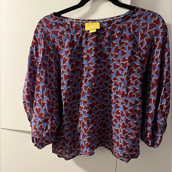 Anthropologie Silk Maeve heart blouse - Picture 2 of 5